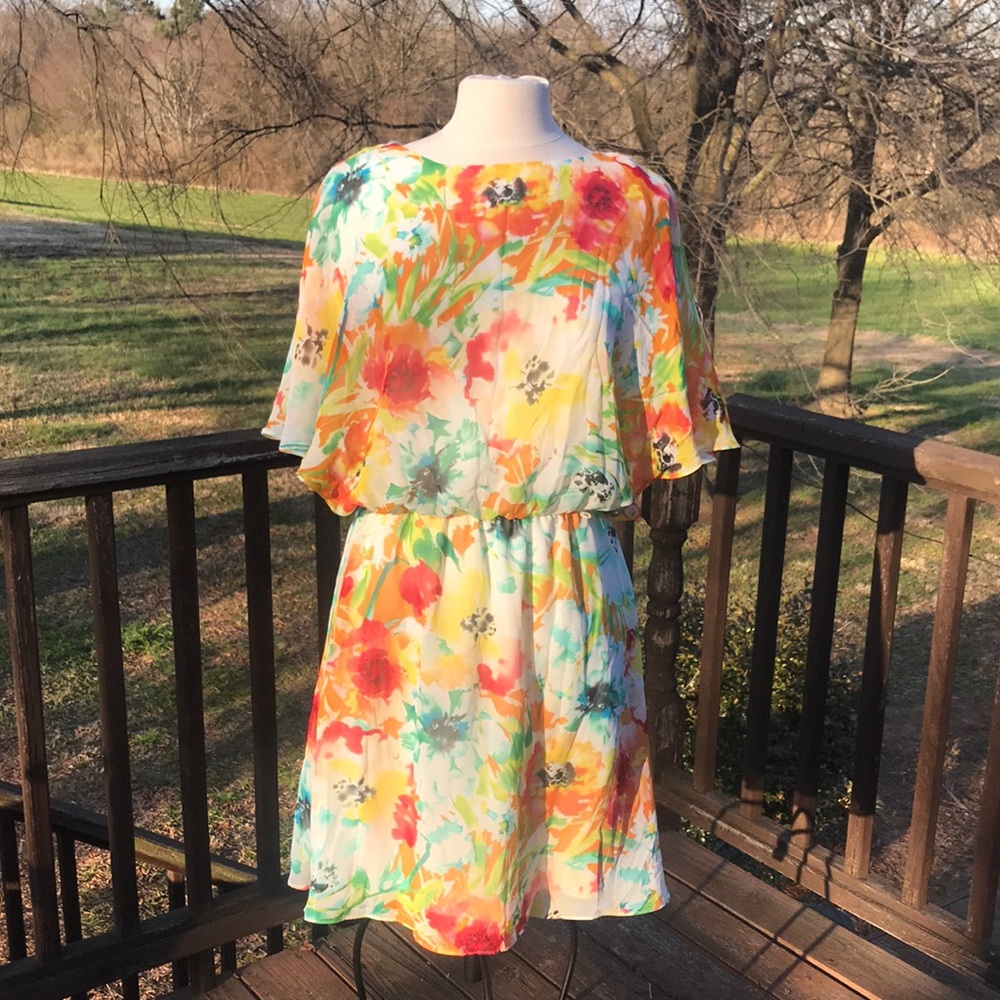 Flowy floral dress